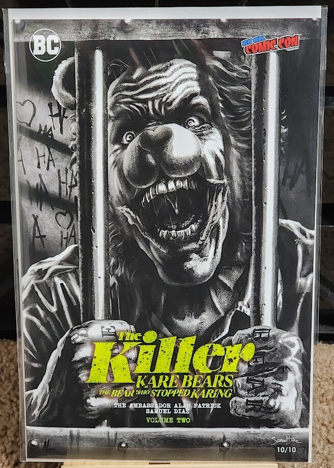 Killer Kare Bears Joker Homage B&W Cover 10/10