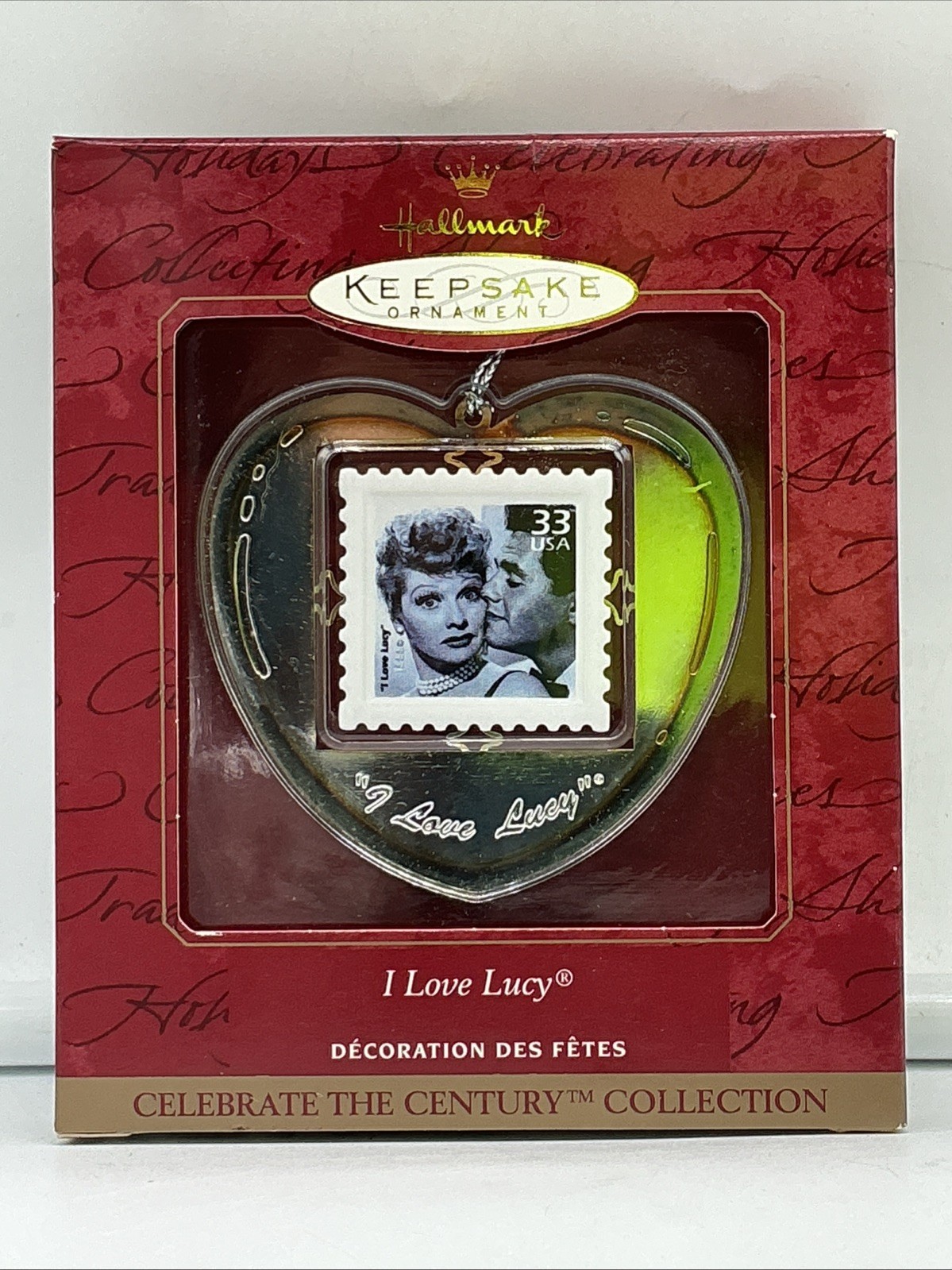 Lucille Ball HALLMARK 1999 I LOVE LUCY USPS POSTAGE STAMP Christmas Ornament