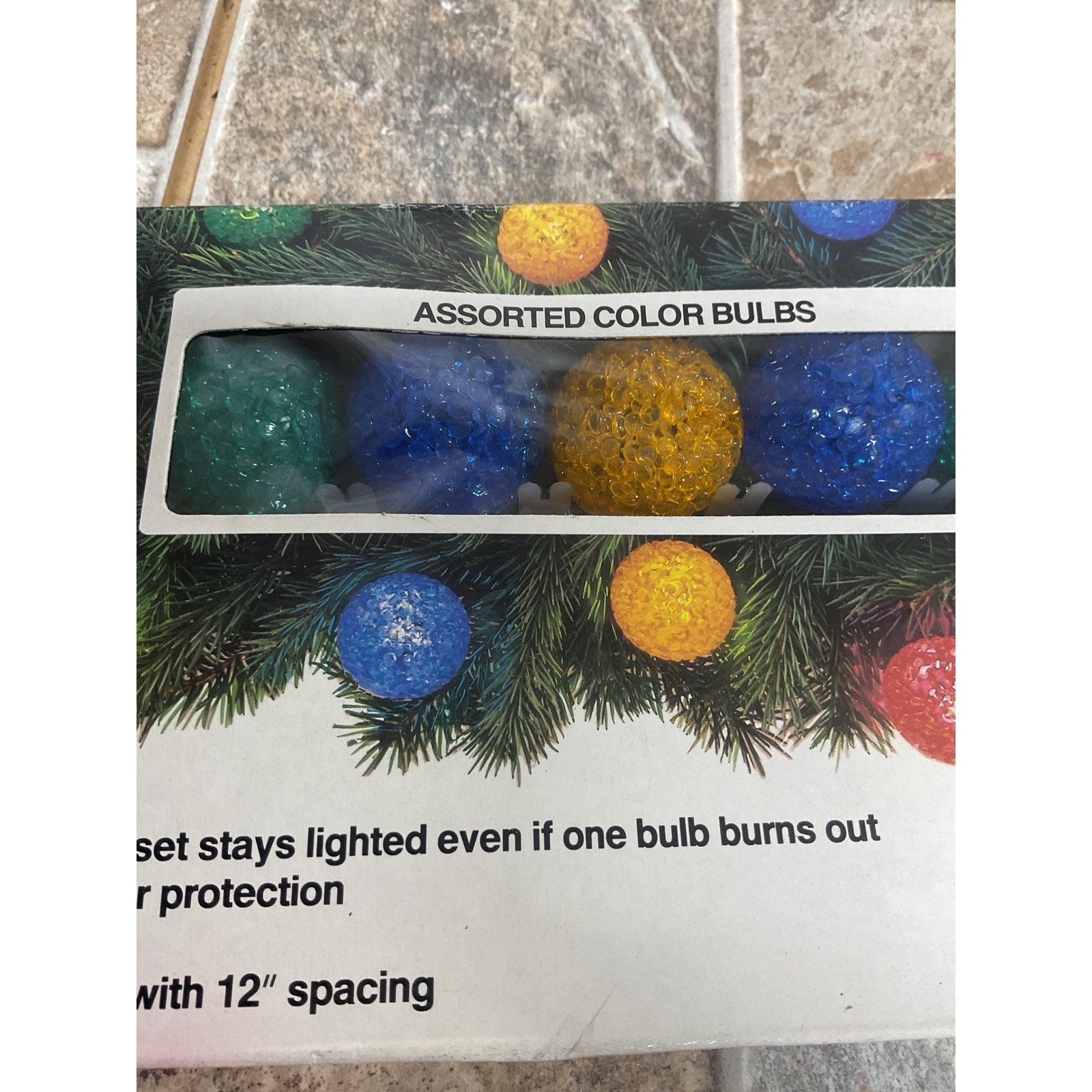 GE String-A-Long Crystal Ice 20 Light Set Vintage Multi Color Indoor Outdoor