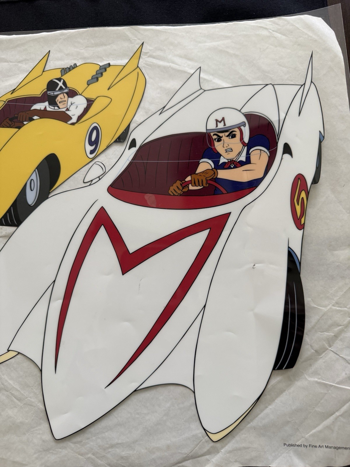 Speed Racer Sericel Hand Signed Peter Fernandez Corinne Orr Mach 5 Racer X