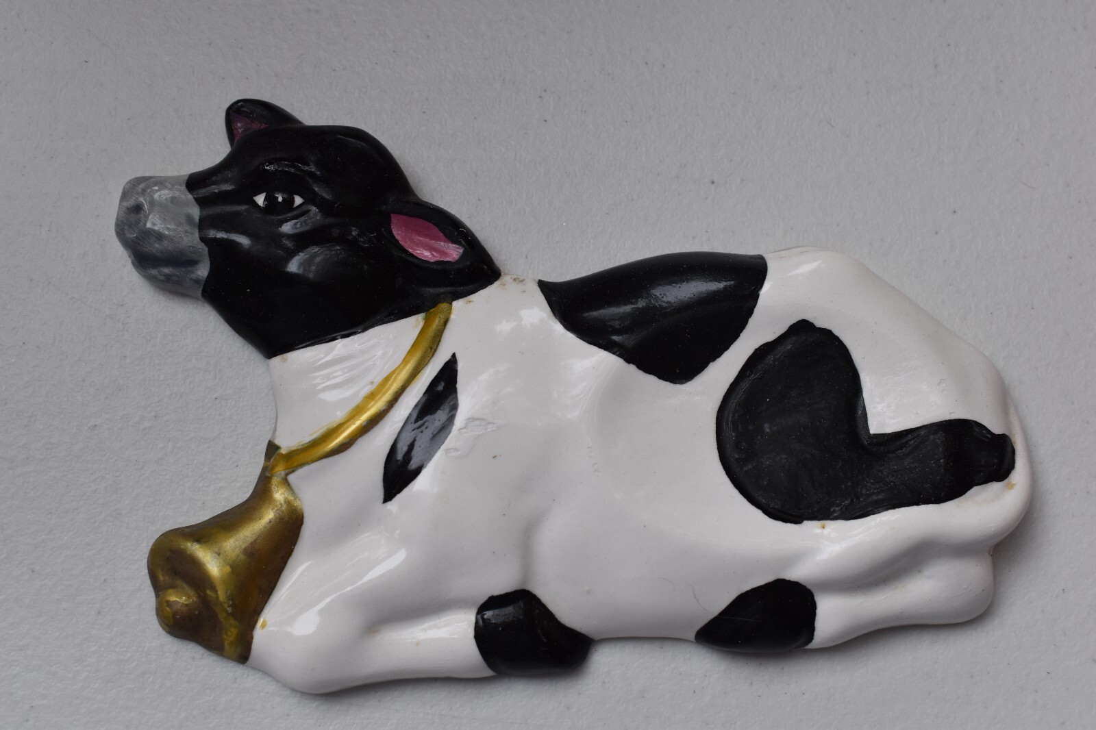 HOLSTEIN COW SPOON REST Vintage 1990’s ACME International Ceramic Hand-Painted