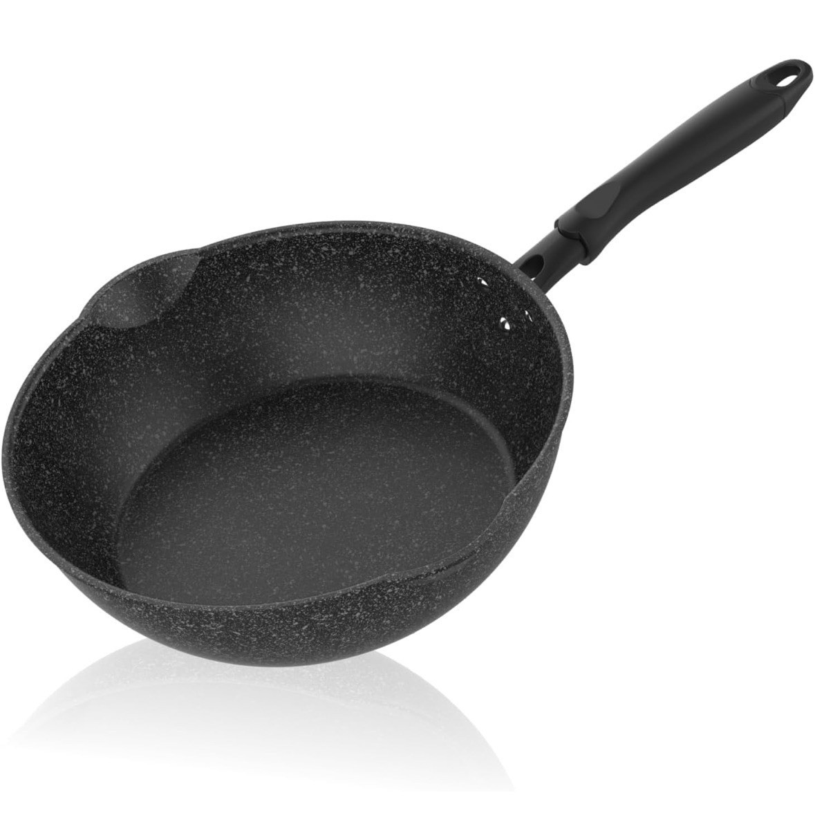 Sunhouse 10”/26cm Non-Stick Deep Frying Pan Double Pour Spouts 5-Layer-PFOA Free