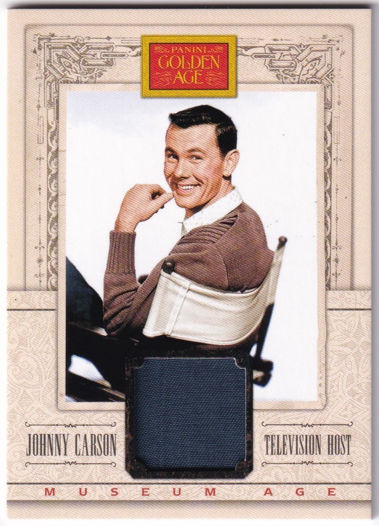 2013 Panini Golden Age Johnny Carson Museum Age Material Memorabilia Relic #24