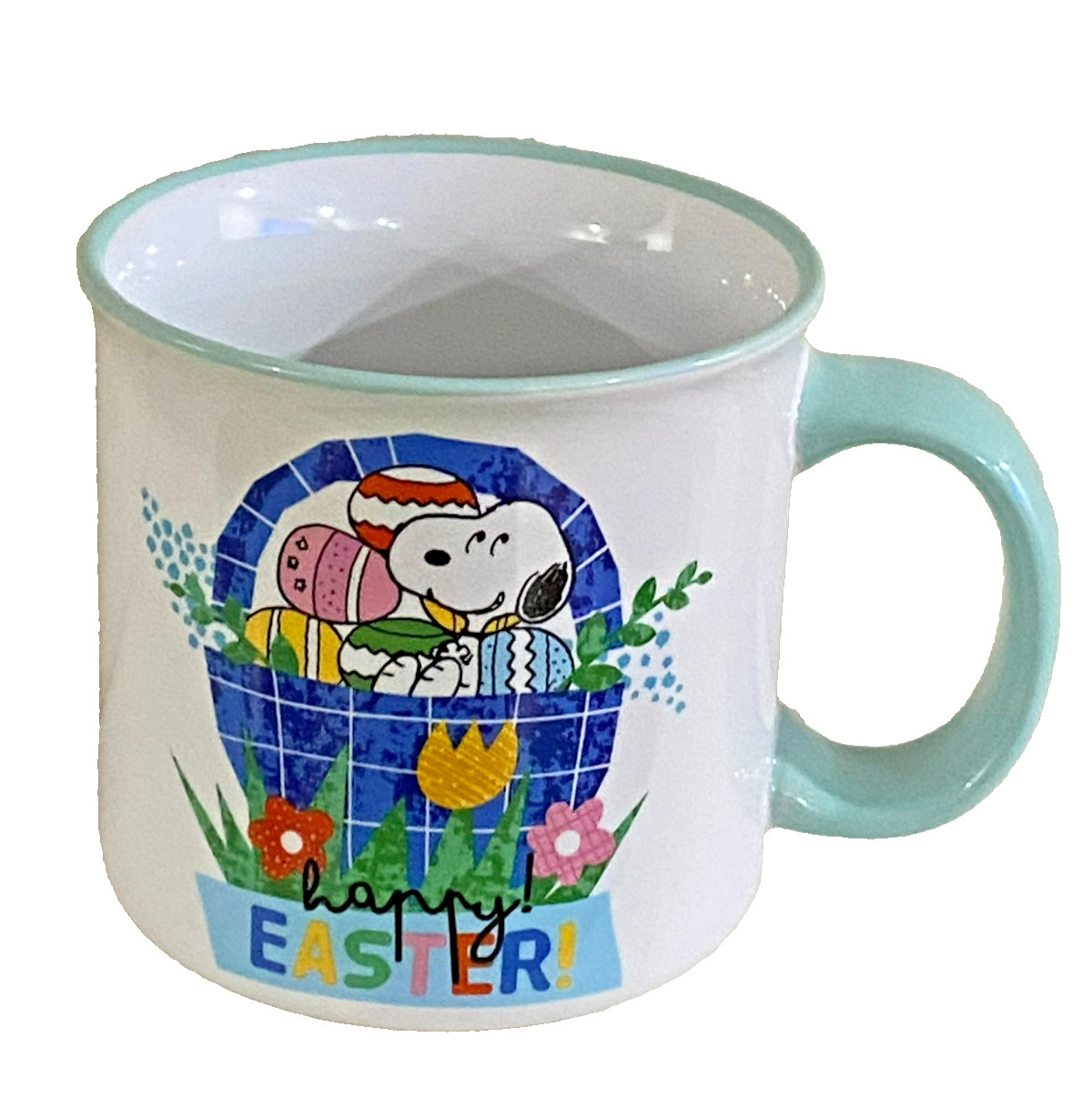 PEANUTS SNOOPY HAPPY EASTER COFFEE MUG CUP DISHWASHER MICROWAVE SAFE FREE SHIP