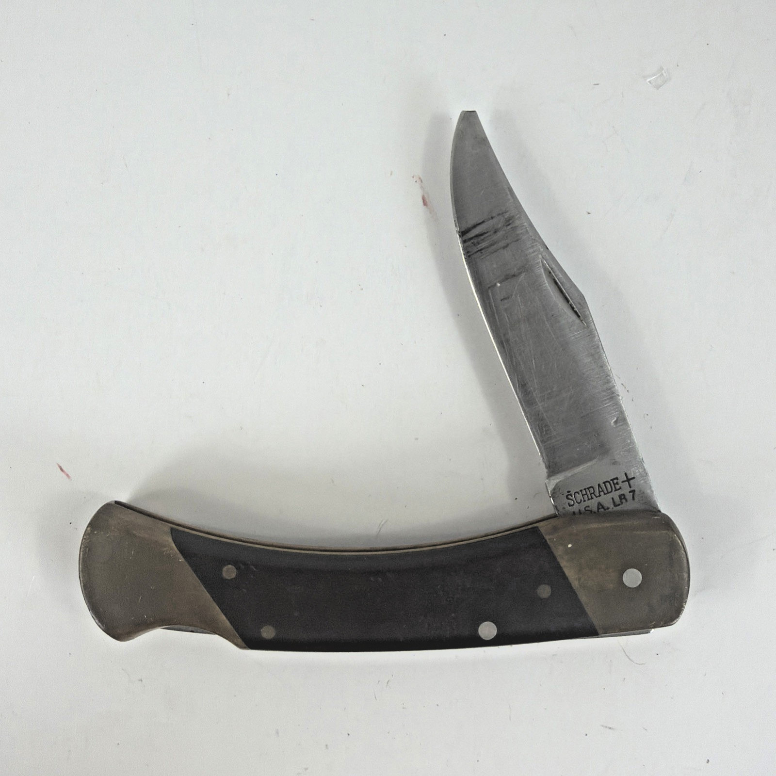 Vintage Schrade + USA LB7 Lock Back Bear Claw Knife- 1990