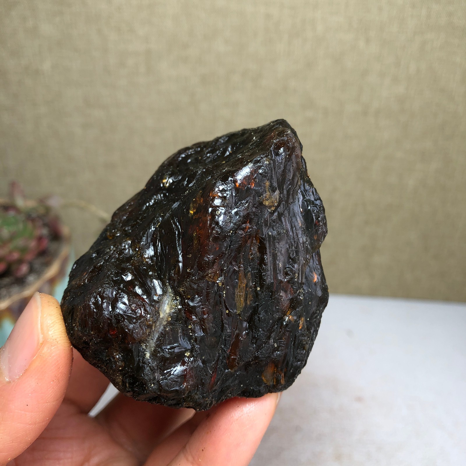 Superlight Natural Original amber rough semitransparent bulk gemstone 60g A3556