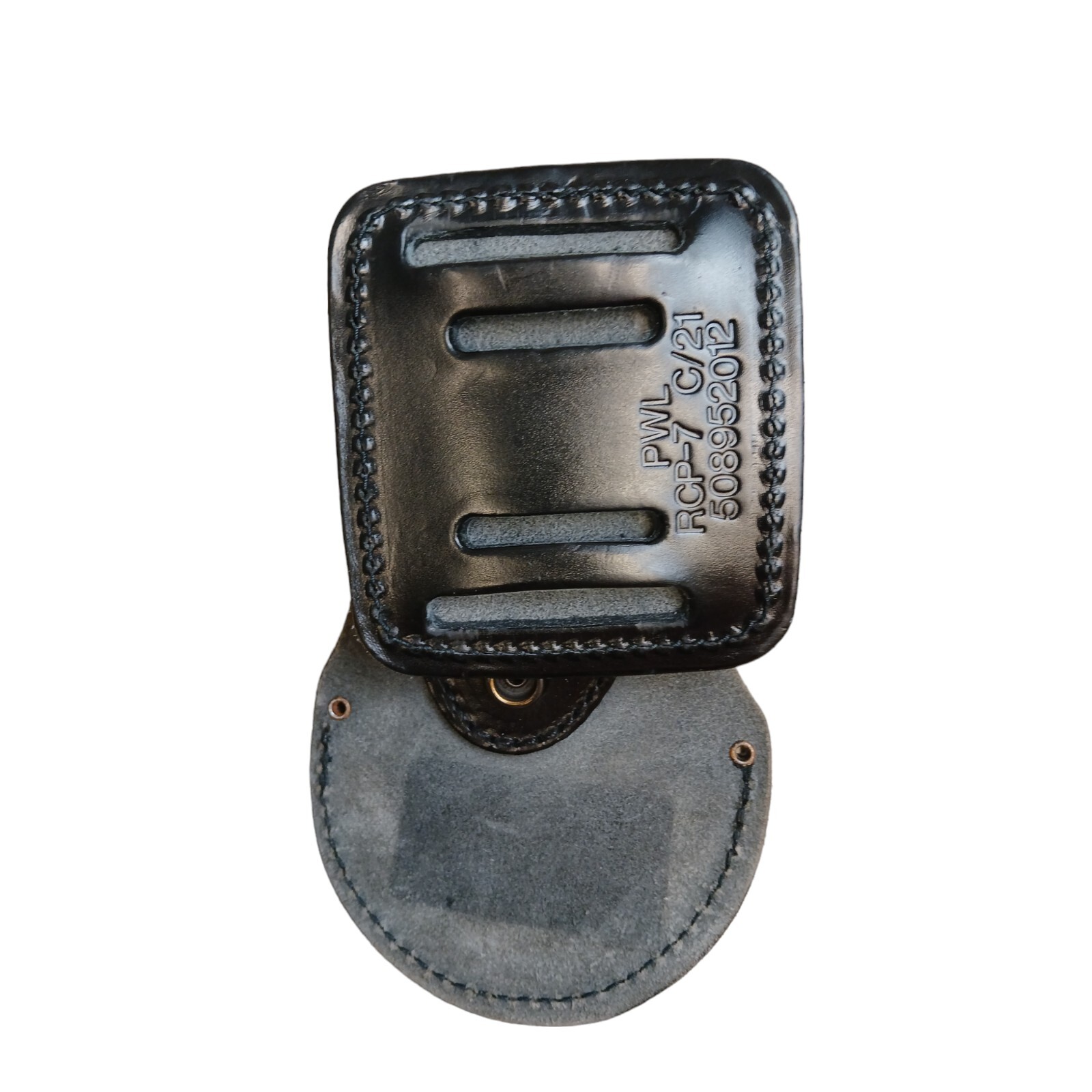 PWL Leather Handcuff Cuff Holder Rigid Black Multi Positional Speedcuff RH