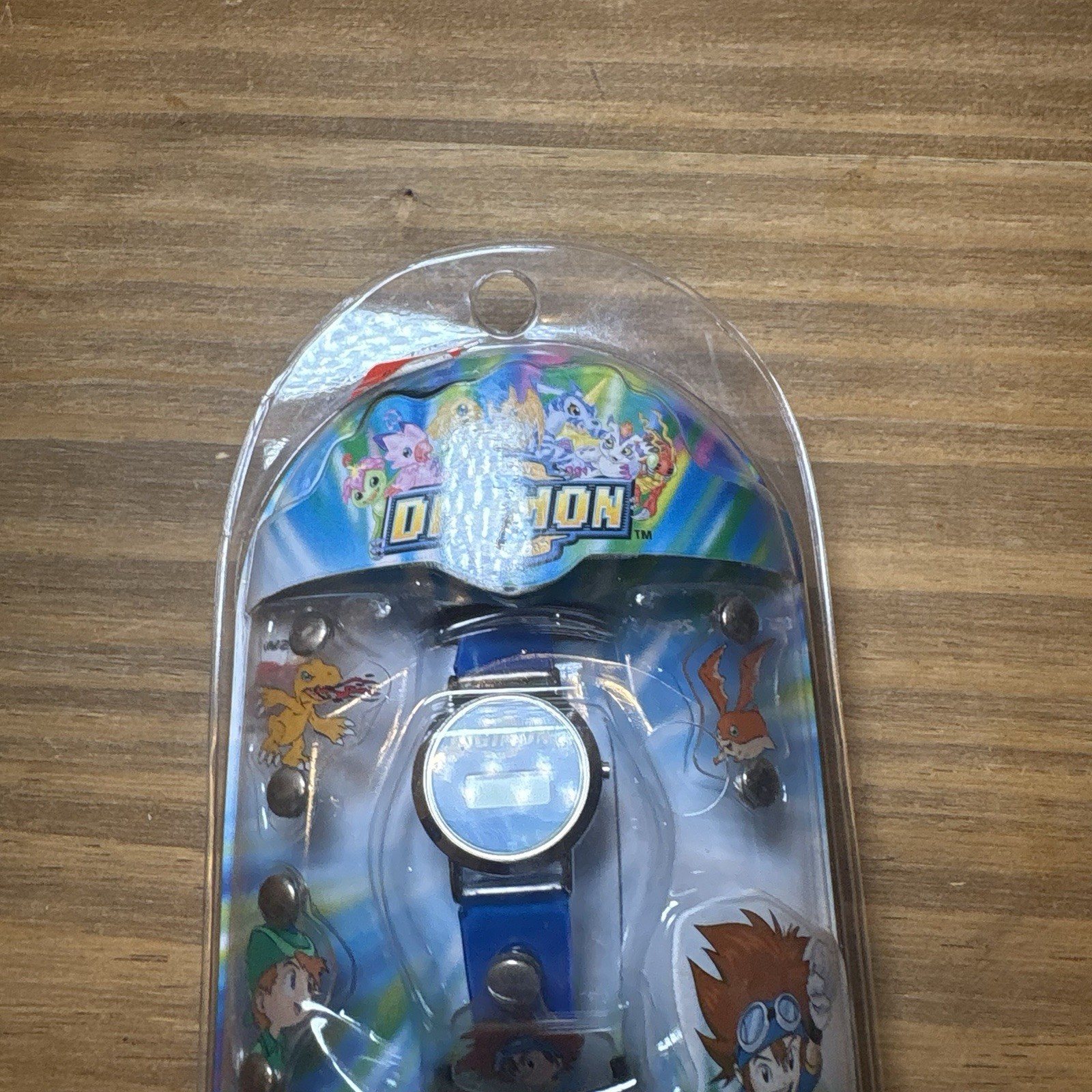Digimon LCD Watch Interchangeable Snap-On Characters Blue New Sealed Bandai VTG