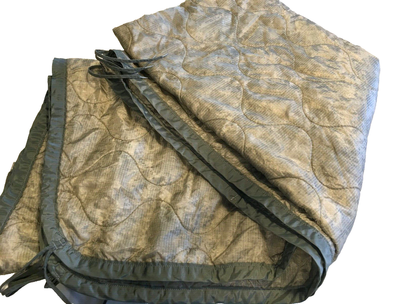 FADED USGI Military Army ACU Digital Wet Weather PONCHO LINER Woobie Blanket GC