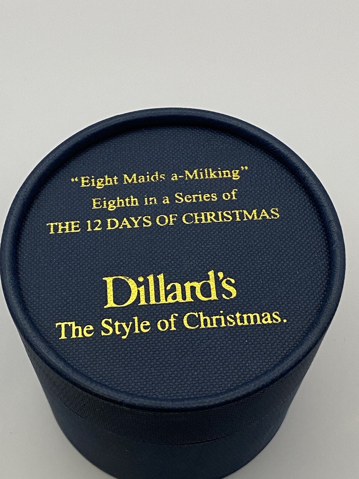 Dillards 12 Days Of Christmas “Eight Maids A Milking” Glass Christmas Ornament