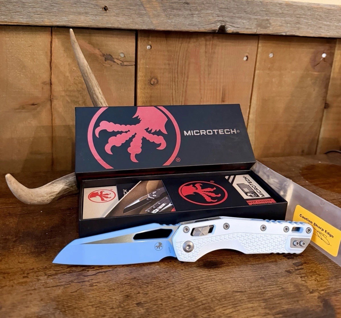 Microtech MSI White/Blue Cerakote Ram-Lok