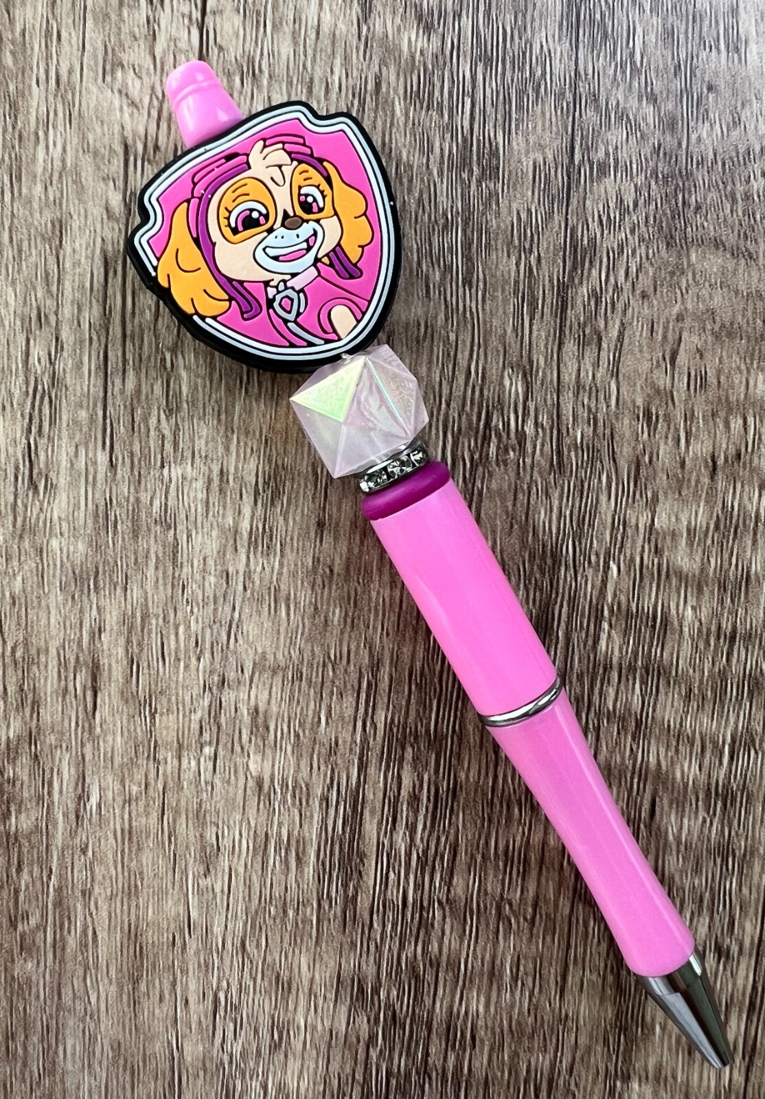 Custom beaded pen. Paw Silicone & acrylic Beads. Gifts. Journal. Teen.