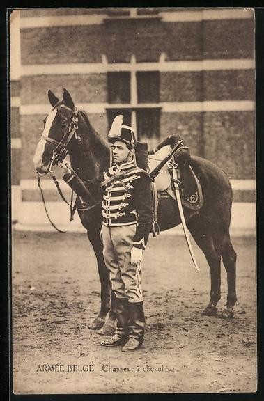 Armée Belge, Chasseur à cheval, Postcard