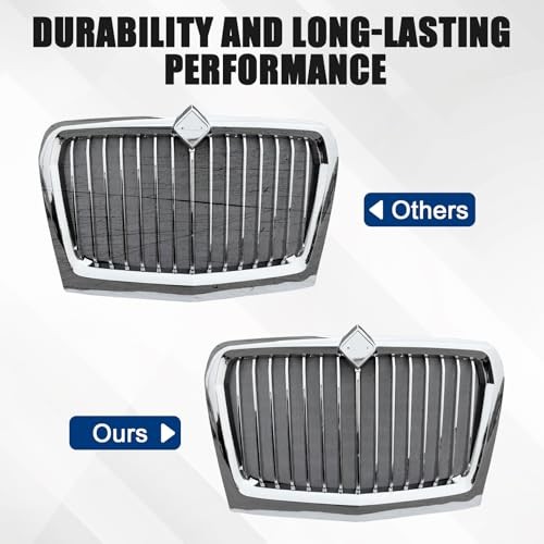Grill Grille with Bug Screen Compatible with 2018-2023 International Chrome