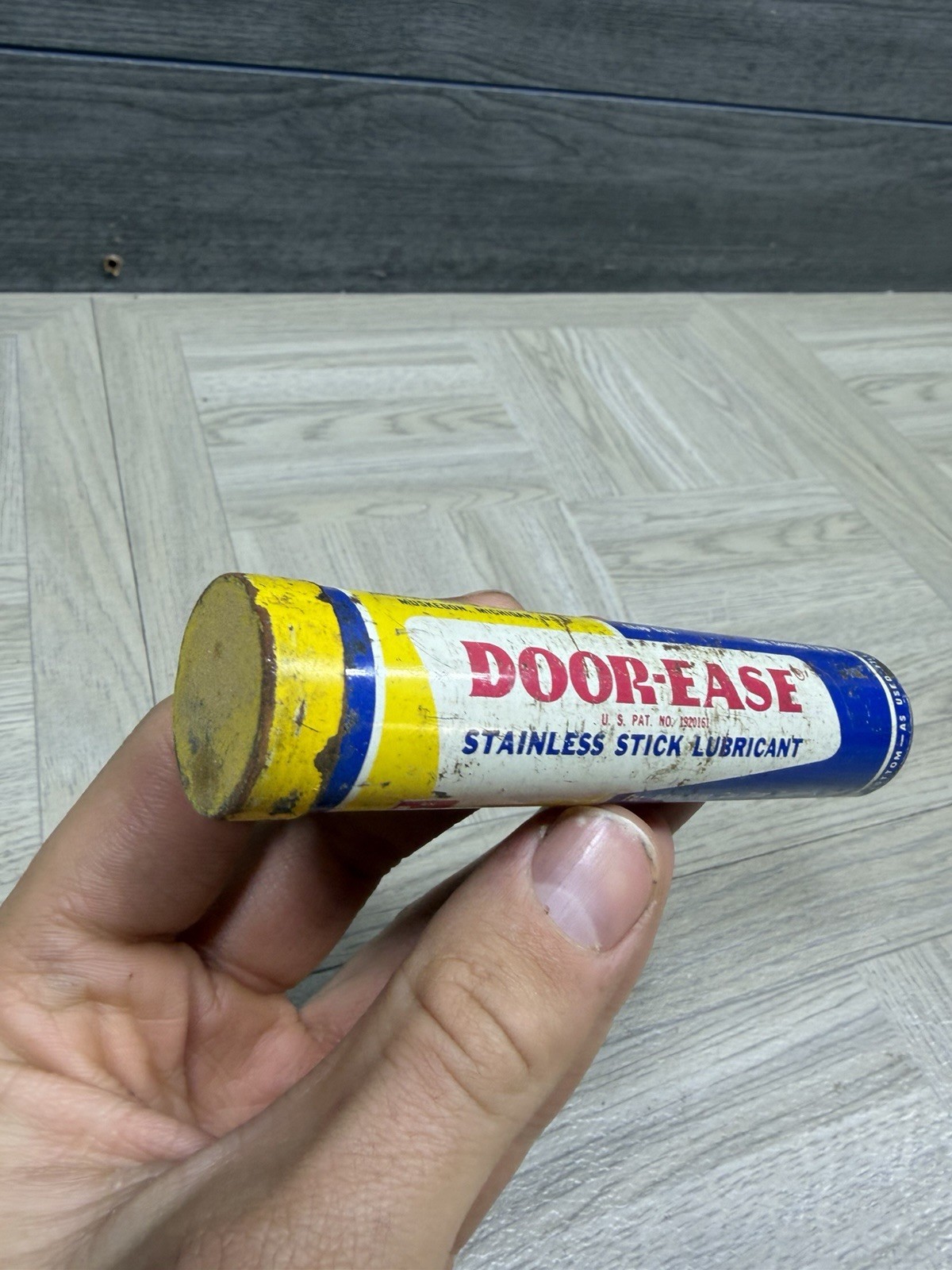 AGS door ease stainless stick lubricant vintage metal tube