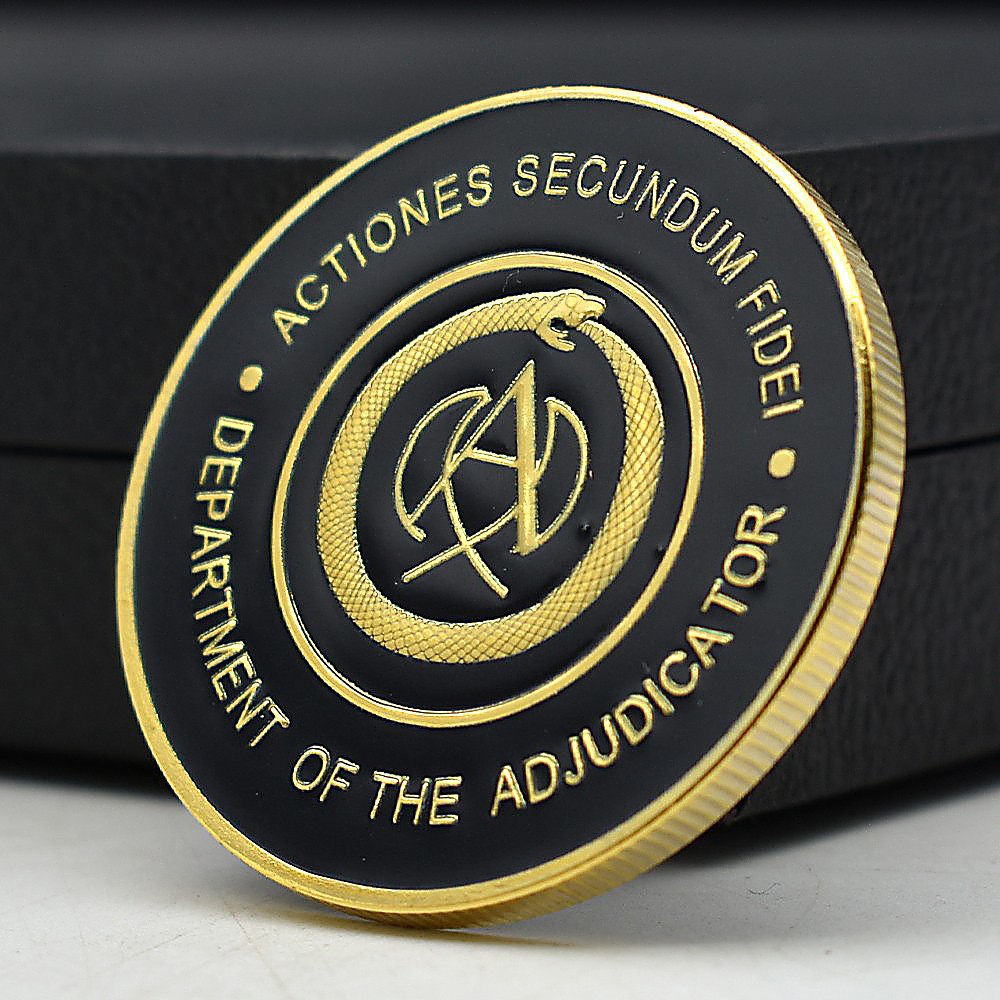 Department of the Adjudicator Challenge Coin Actions Secondum Fidei Gift Medal