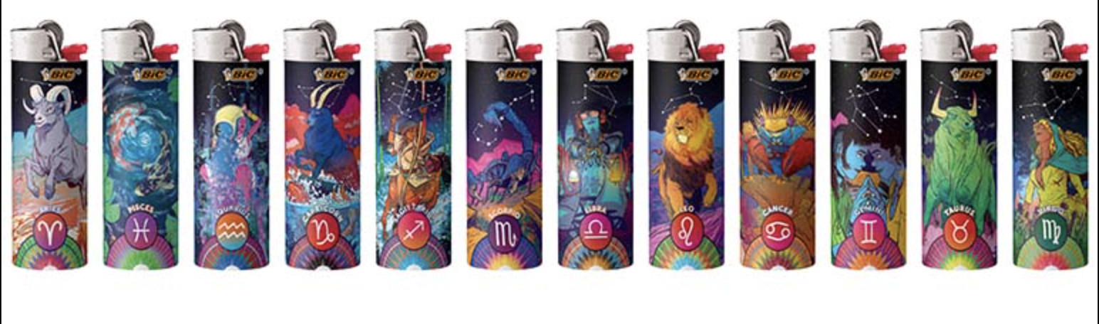 BIC Special Edition Astrology Horoscope Zodiac Sign Lighter, 1 count