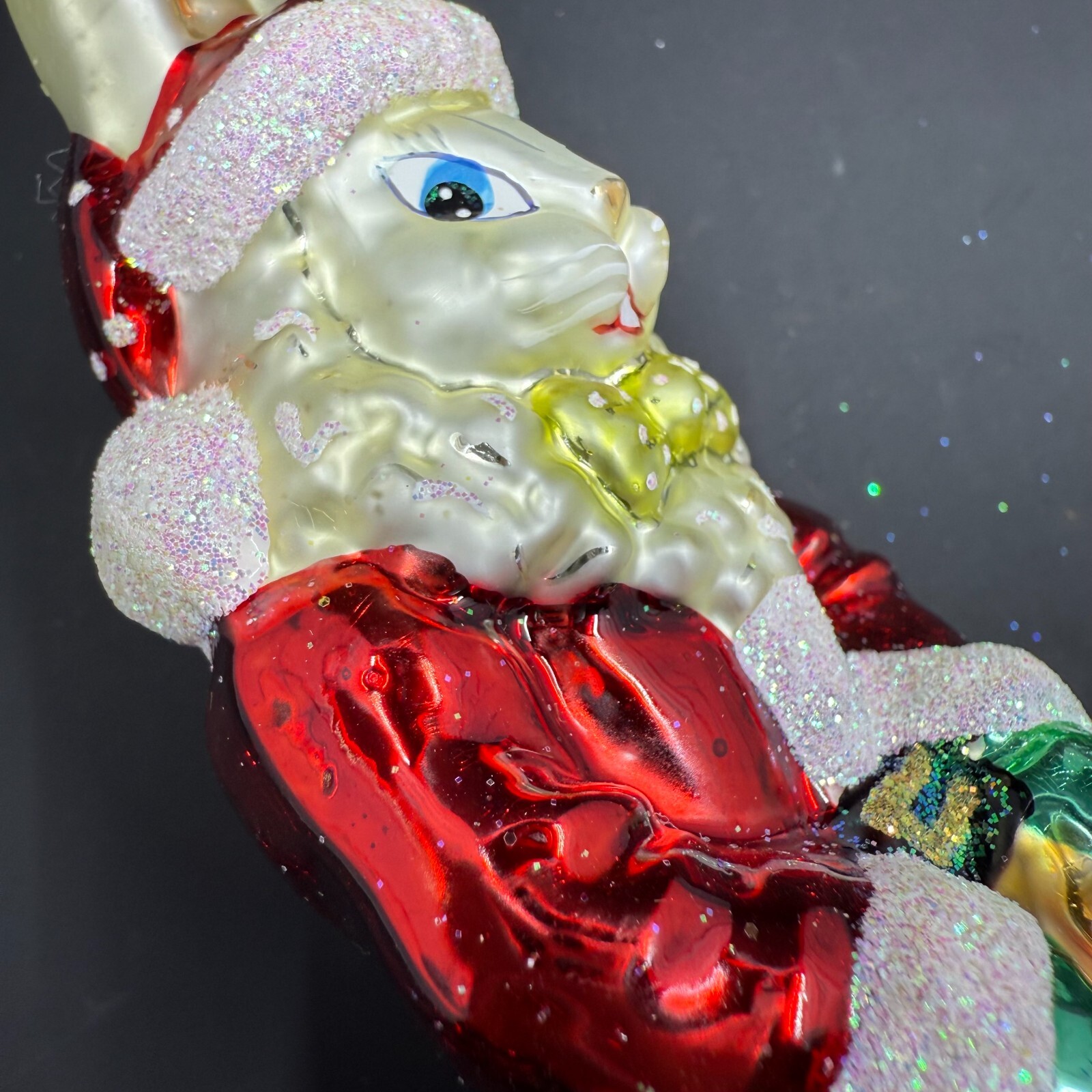 2000 Christopher Radko SANTA SUITS BILLY BUNNY Ornament 00-1264-0 Santa 6”