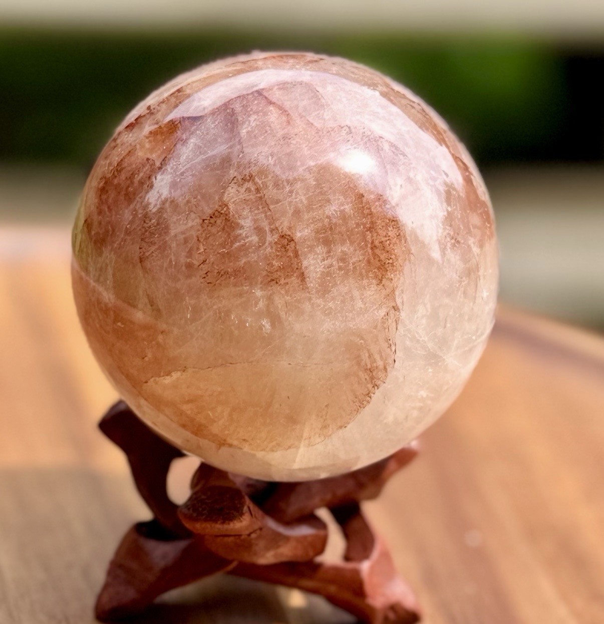 Fire Quartz (hematoid) Sphere 69mm/461g