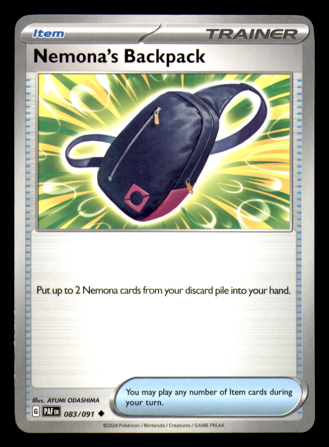 SV: Paldean Fates #083/091 Nemona’s Backpack