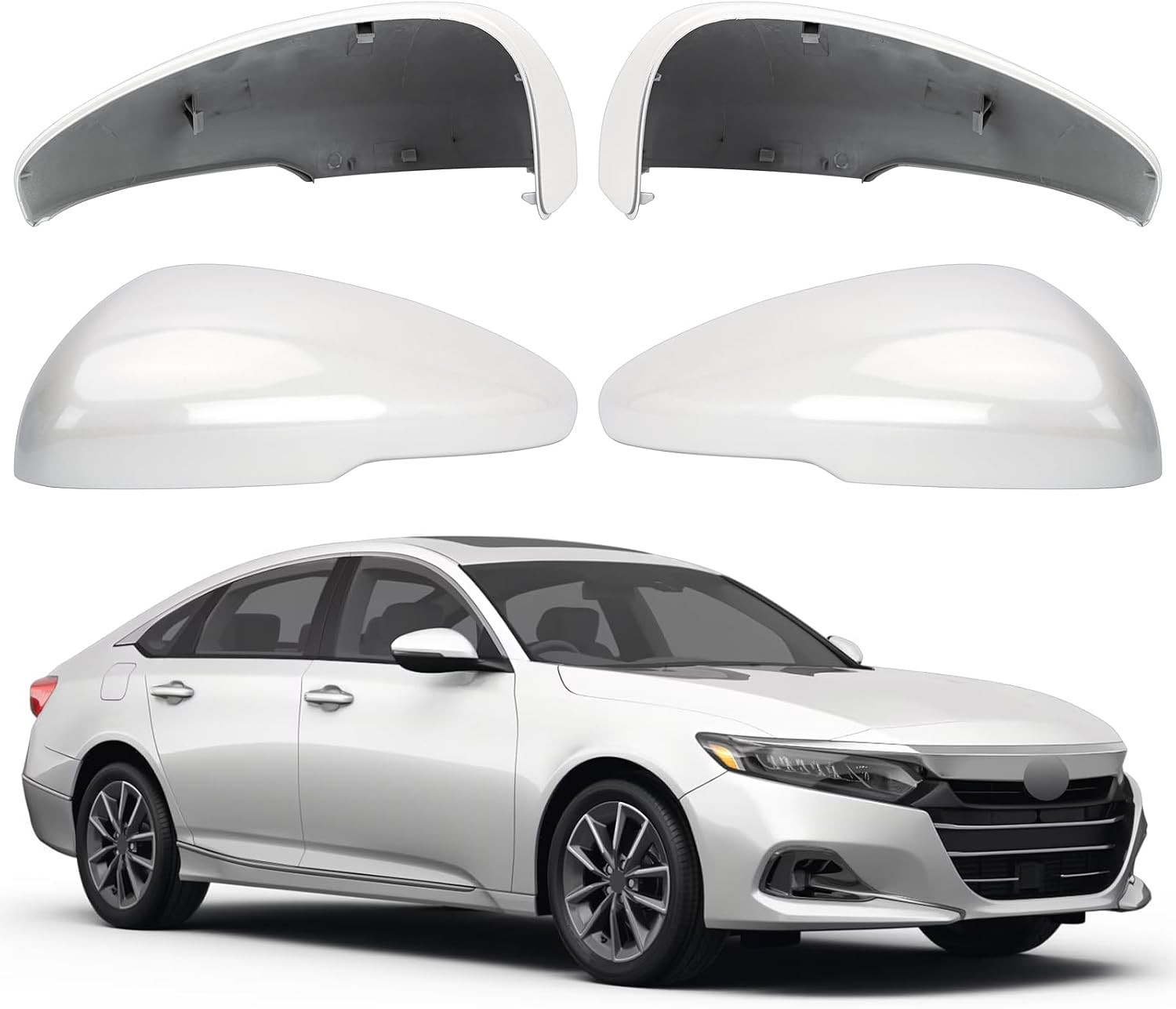 Driver & Passenger Side Mirror Cover Replacement for Honda Accord 2018 2019 2020