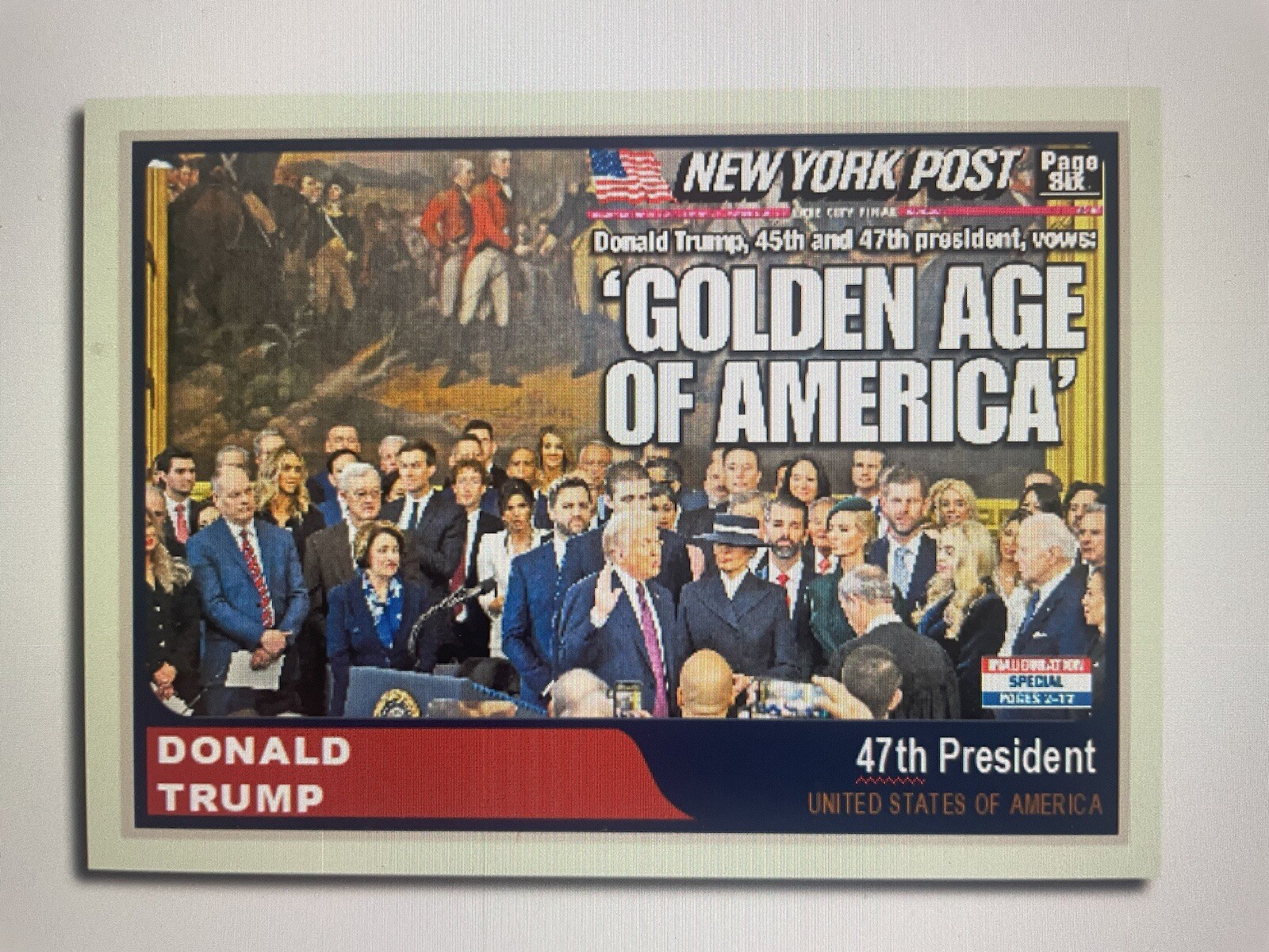 Donald Trump 2024 “Team Trump” Custom ACEO Inauguration Day 2025 Seal On Back