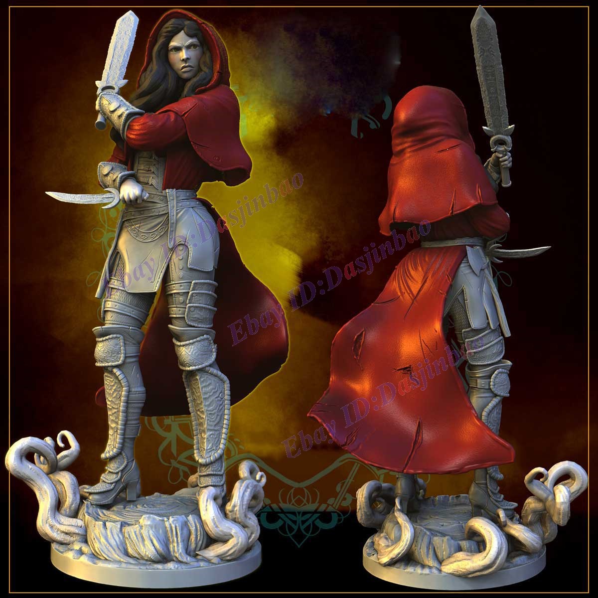 Red Riding Hood 1/12 1/8 1/6 1/4 1/3 3D Print Model Kit Unpainted Unassembled