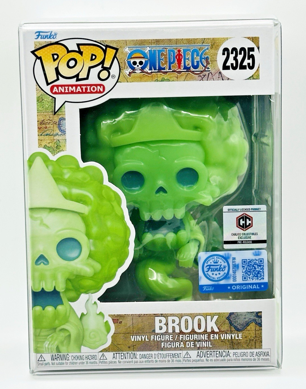 Funko Pop! One Piece: Brook 2325 Common Chalice Exclusiv PreRelease w/ Protector