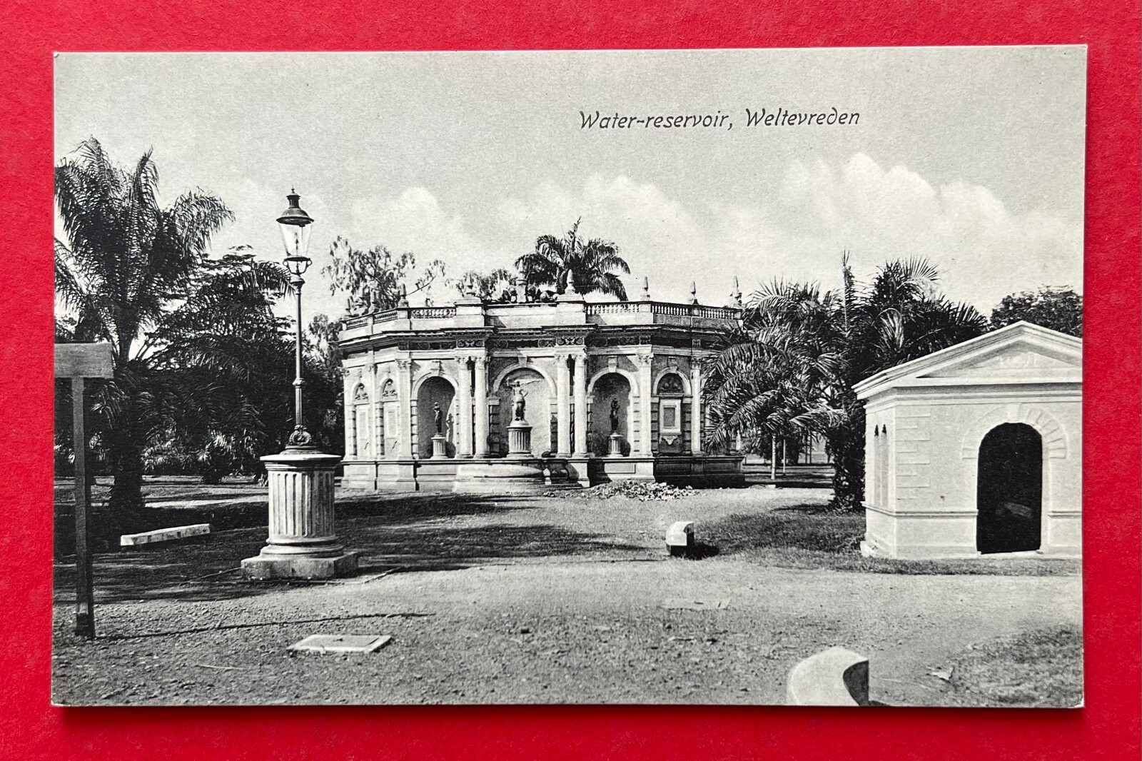 Postcard Batavia Indonesia around 1905 Water Reservoir Weltevreden (124349
