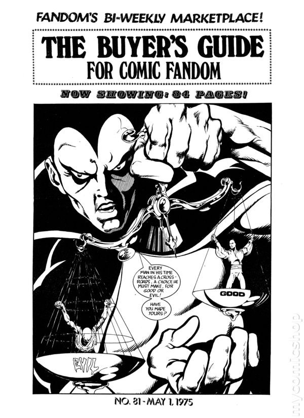 Comics Buyer’s Guide #81 VG 1975 Stock Image Low Grade