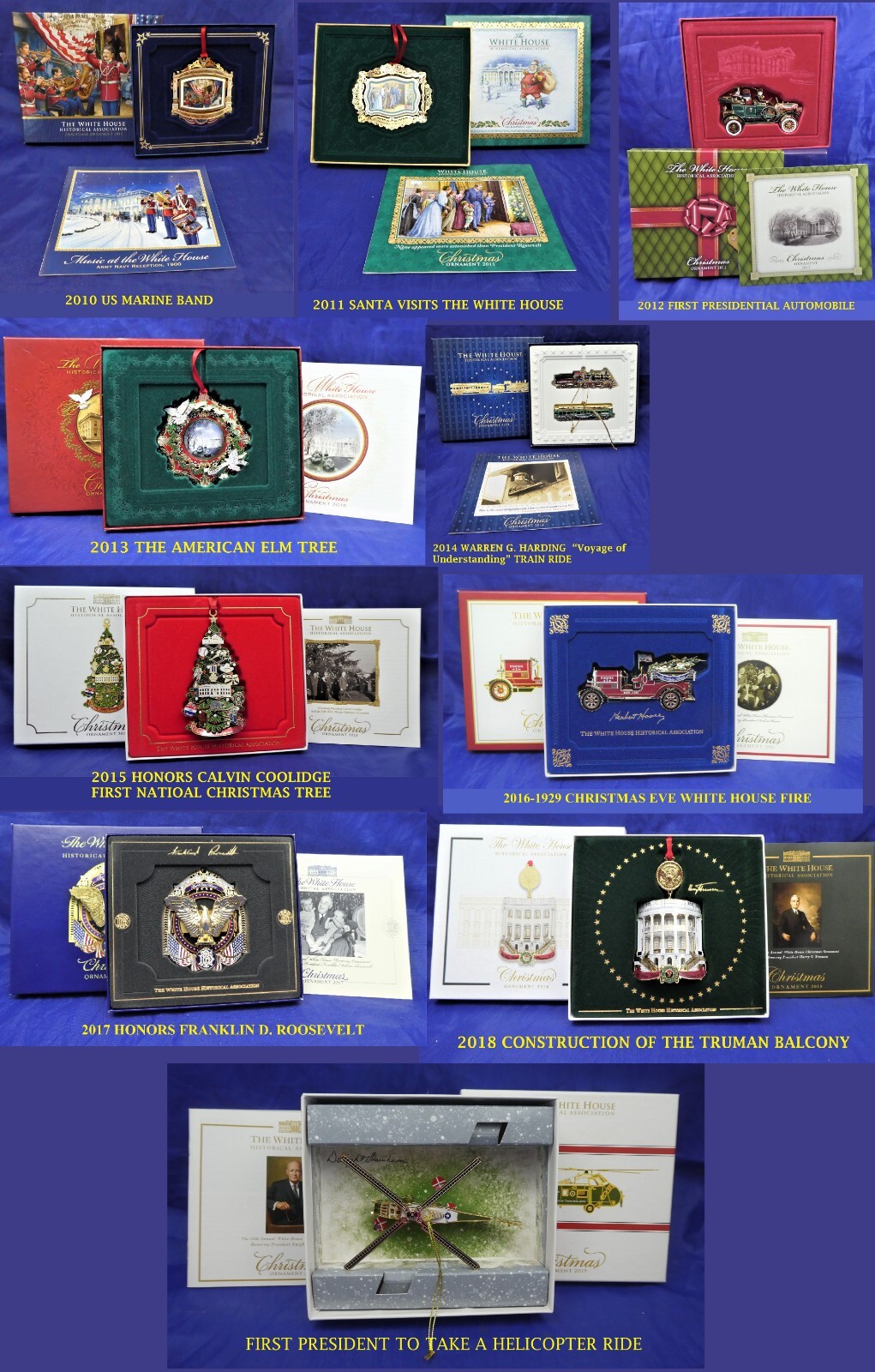 2010-2019 White House Historical Association Ornament LNIB