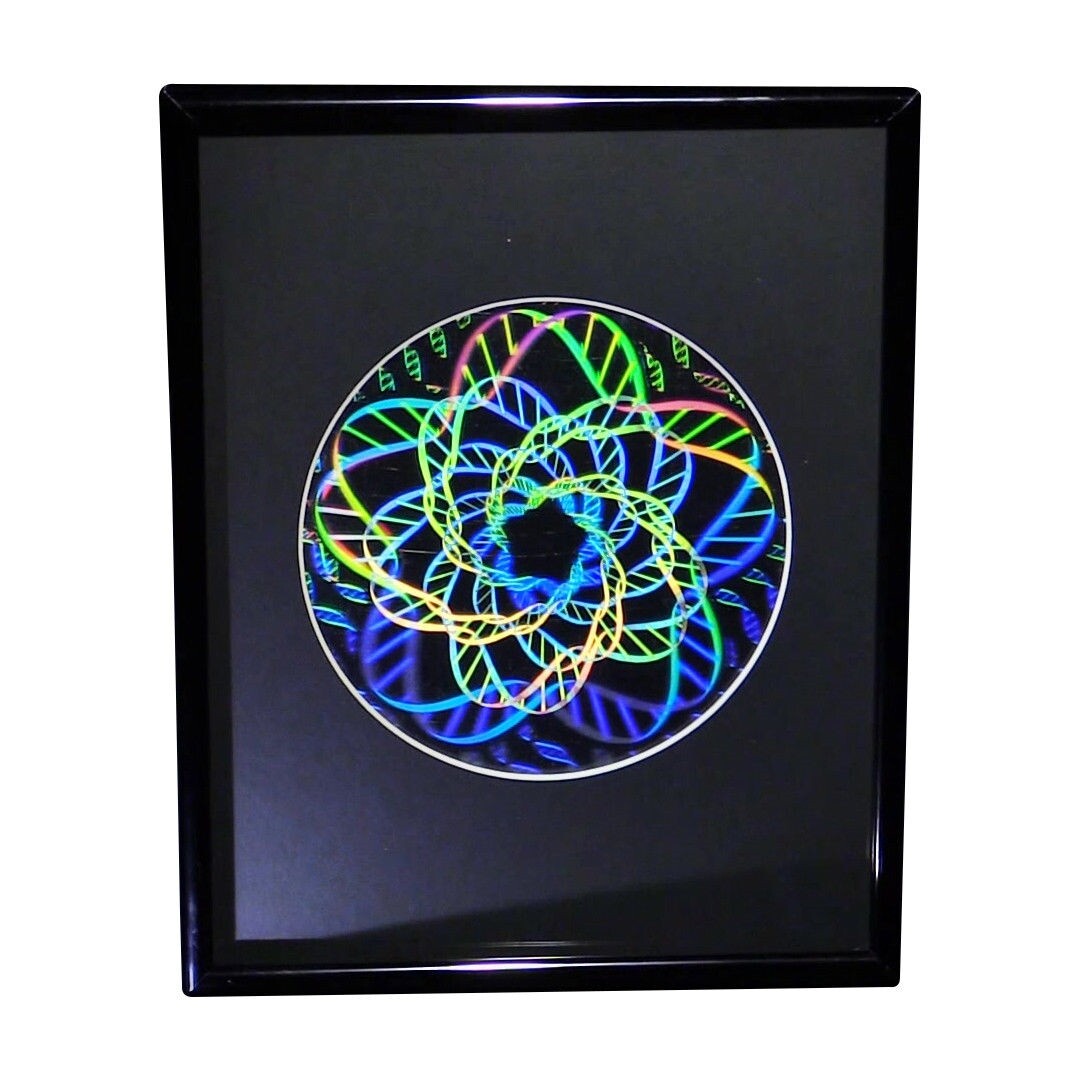DNA Multi-Layer 2D 3D Hologram Picture FRAMED, Collectible Embossed Type Film