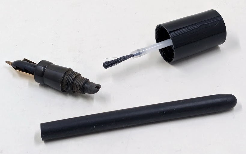 Sac cement for pen repair, traditional natural flake shellac formula