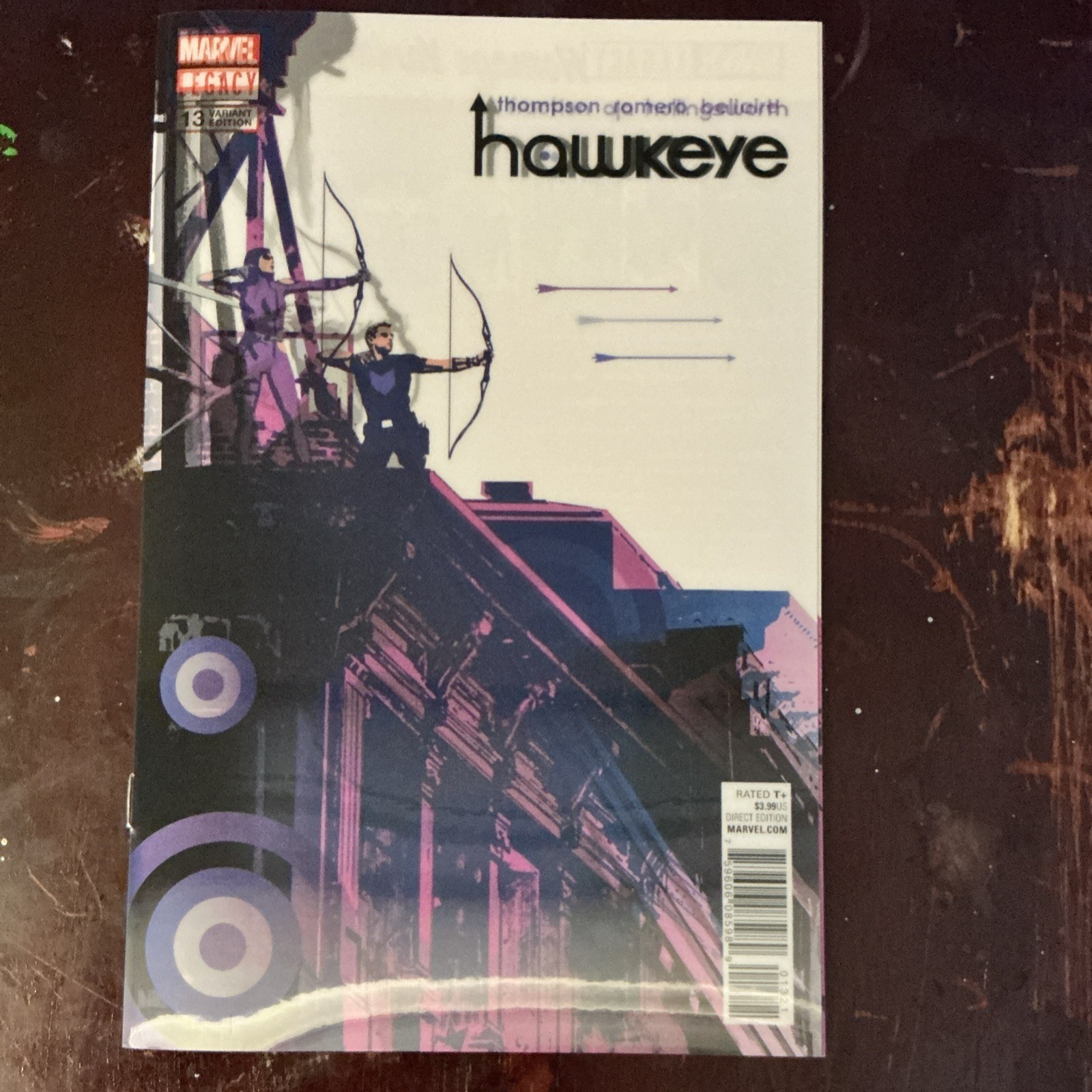 Marvel Hawkeye #13 Variant Cover Comic Kelly Thompson Michael Del Mundo