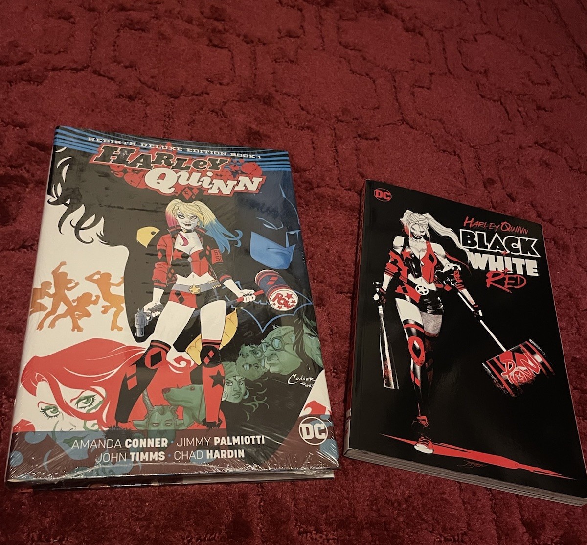 DC Comics Harley Quinn Rebirth Deluxe Edition Book 1 + Black White Red HC Lot 2