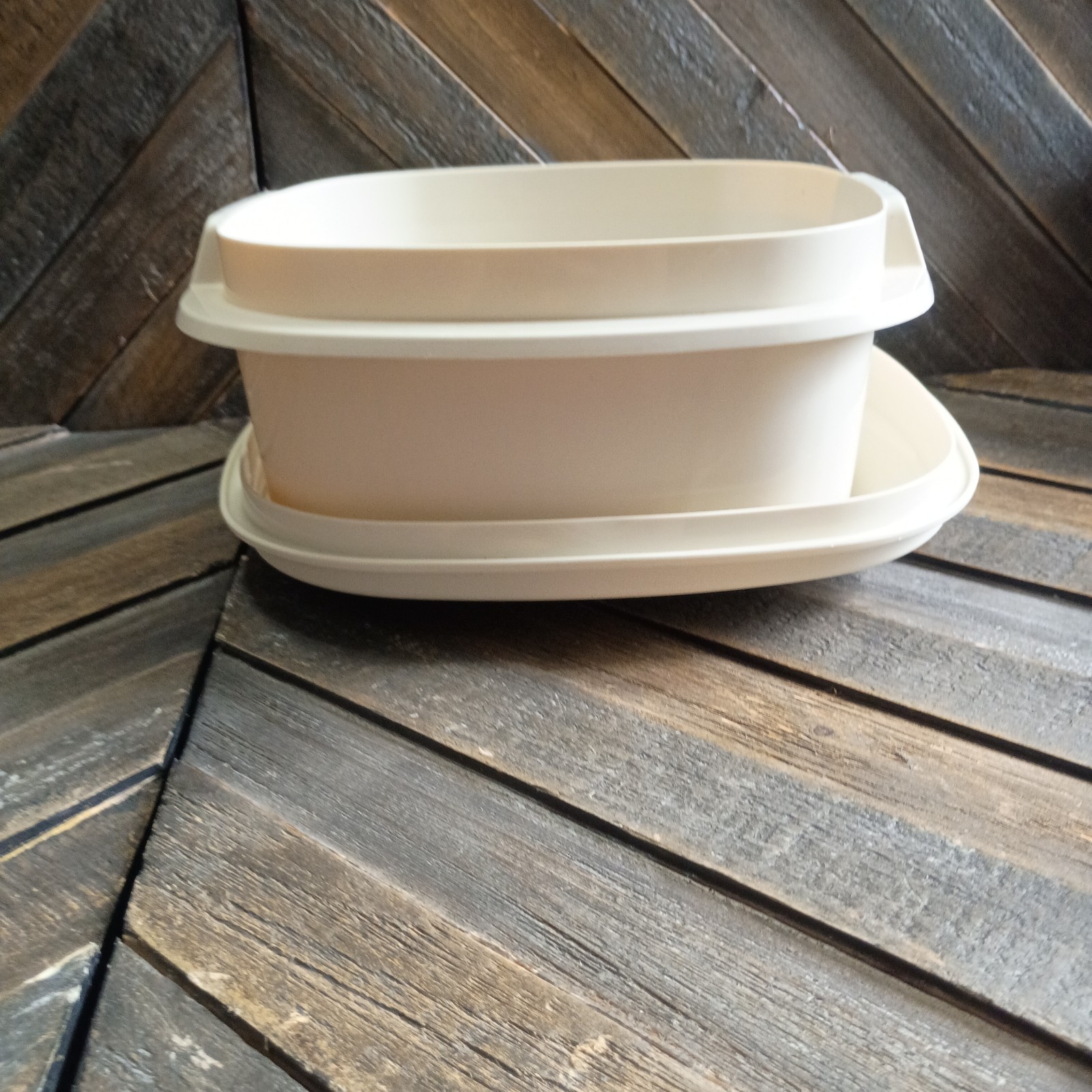 Vintage Tupperware Steamer Set with 889-12 lid and 887-11 insert NO BASE Almond