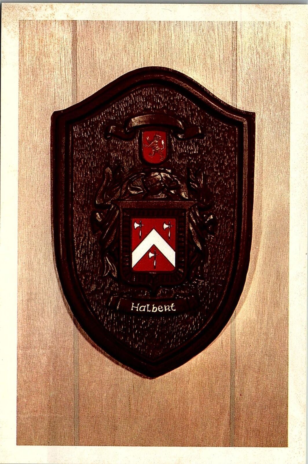 VINTAGE HAND-PAINTED COAT OF ARMS ADVERTISING ORDER CARD 34-164