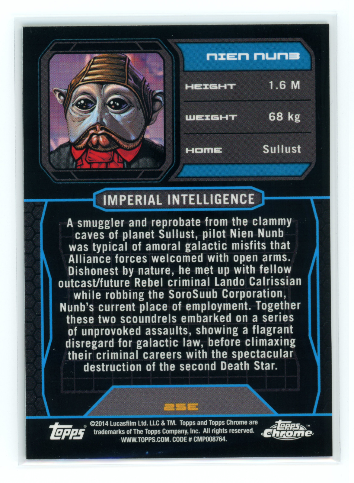 2014 Topps Star Wars Chrome Perspectives – #25E – NEIN NUNB