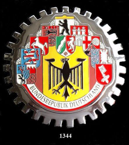 GERMAN TEN CITIES COAT OF ARMS AUTOMOBILE GRILLE BADGE EMBLEM