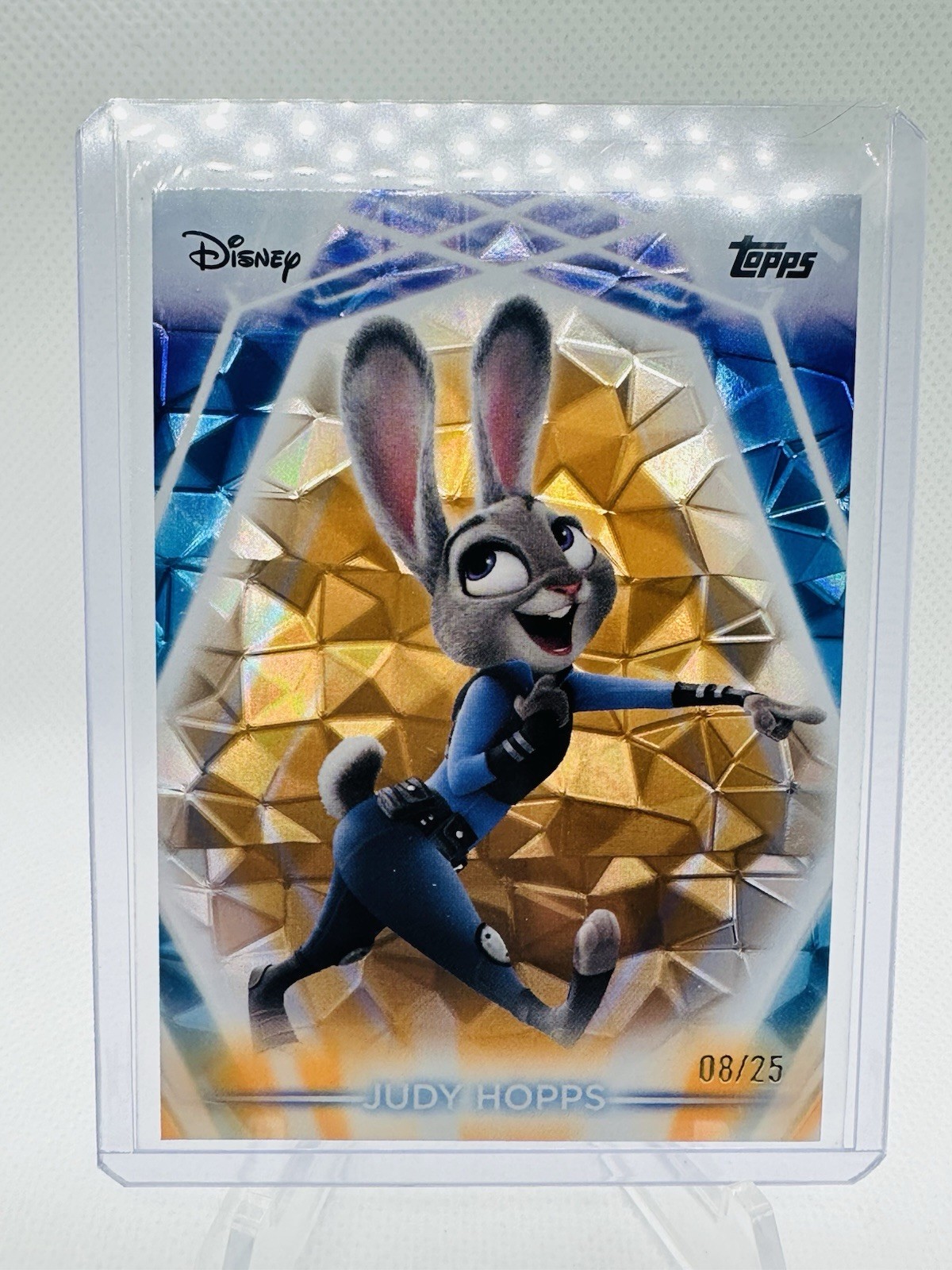 2026 Topps Disney Neon Judy Hopps Orange Diamante /25 SSP Zootopia 08/25 #62