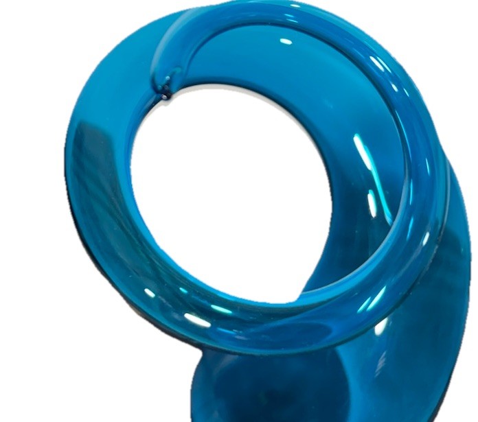 Lumisource Electra Sculptured Twisted Art Lamp Glass Plasma Light Blue *video*