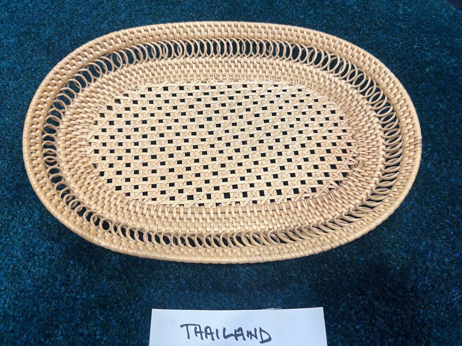Thailands Hand Woven Rattan Oval Basket