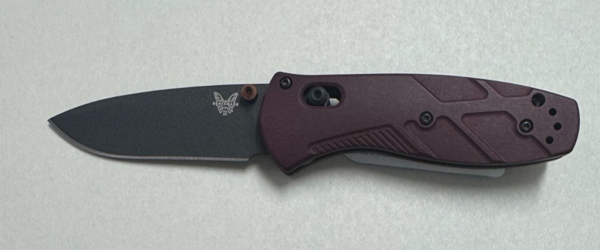 Benchmade 585BK-04 Mini-Barrage Redstone Richlite Handle Scales CPM-S30V Blade