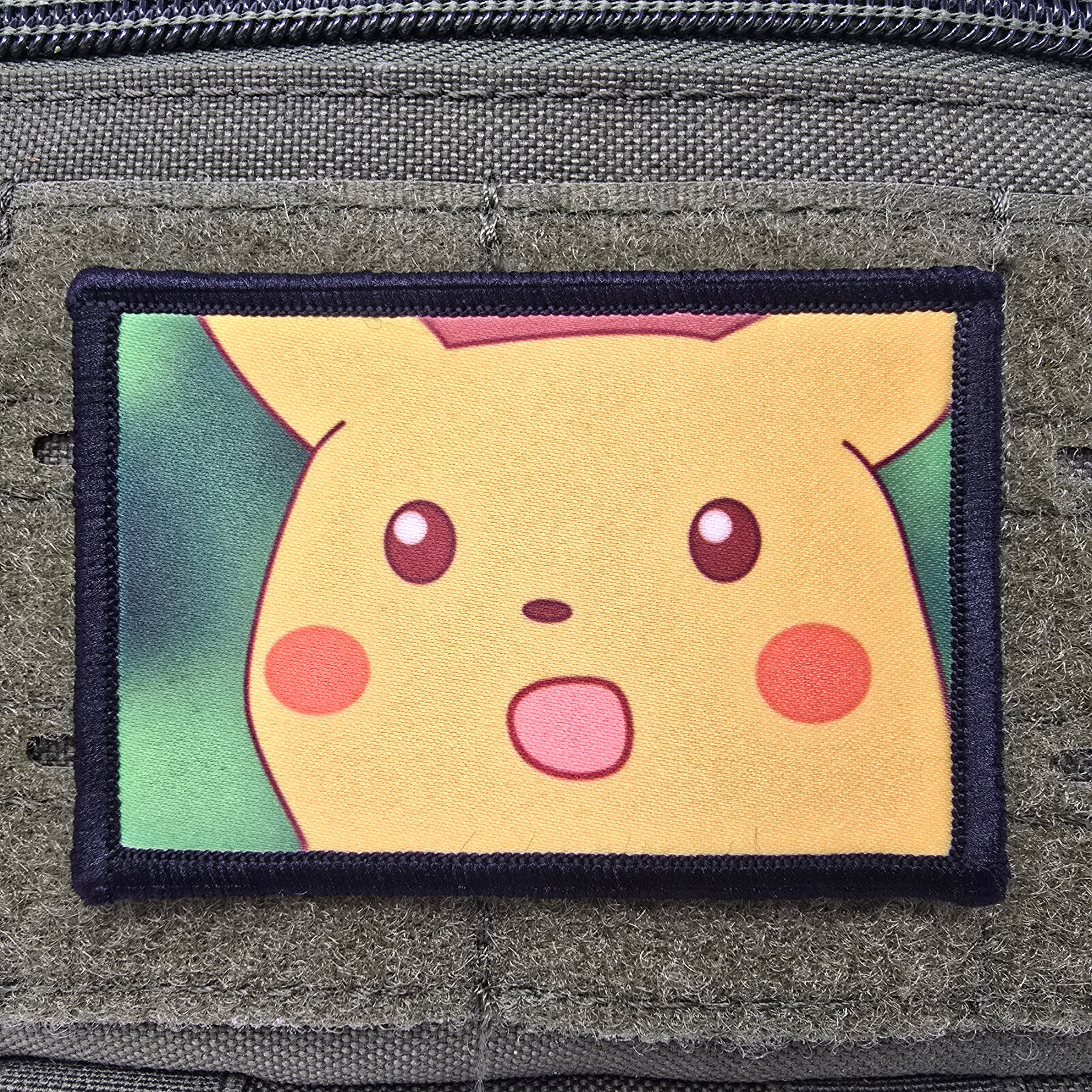 Shocked Pikachu Anime Morale Patch Tactical Military Army USA Hook & Loop 005