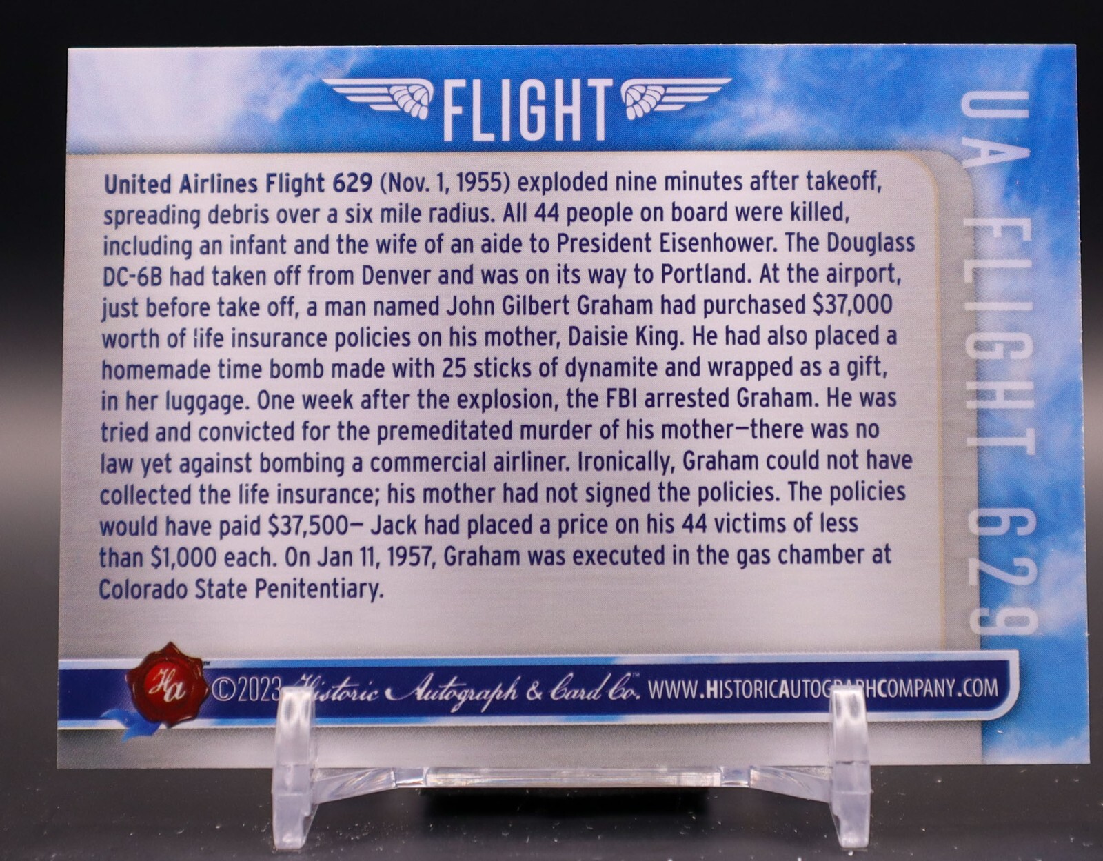 2023 Historic Autographs Flight Complete Short Print Set 41-70