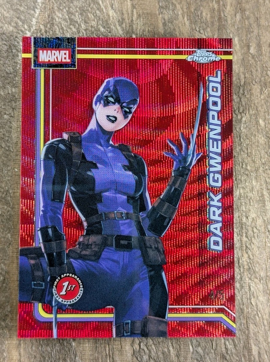 2026 Topps Chrome Marvel Comics #027 Dark Gwenpool RED 4/5