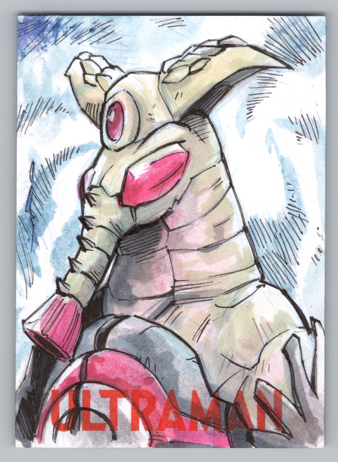 Ultraman Series 4. Artist: Henry Liao Kaiju Sketch Card. RRParks Cards 2025