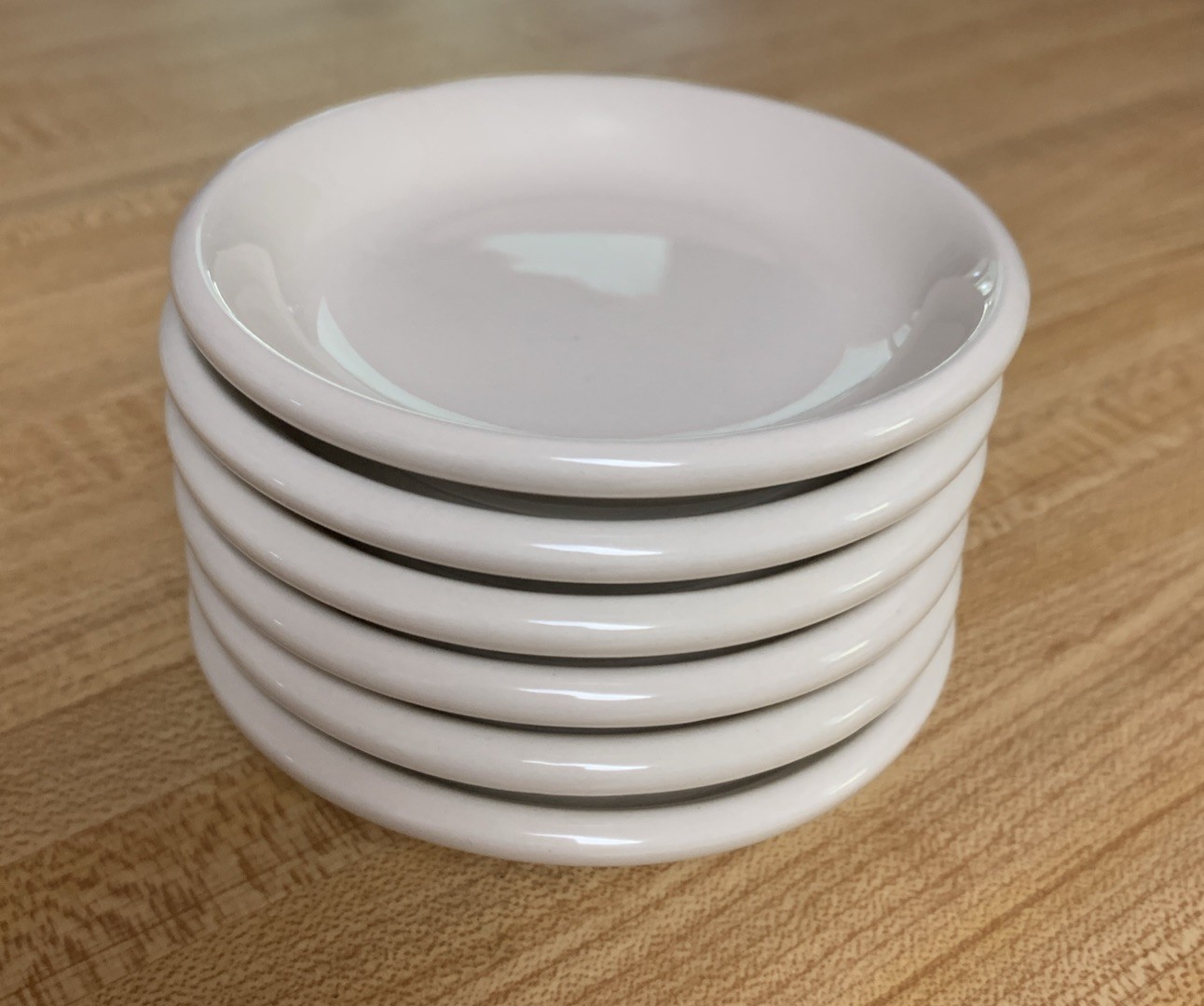 Set Of 6 Vintage Primitive Style Chunky Butter Pats White 3 1/4” Farmhouse