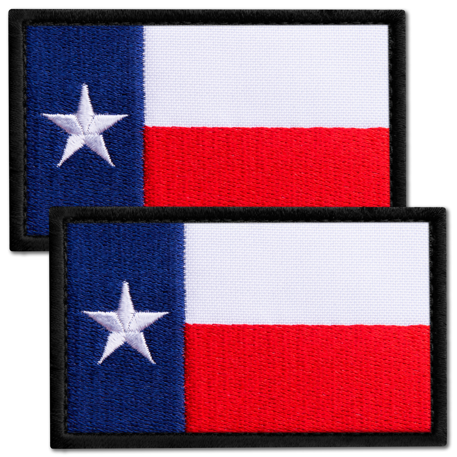 2Pcs Texas Flag Patch, Embroidered Texas State Flag Tactical Patches