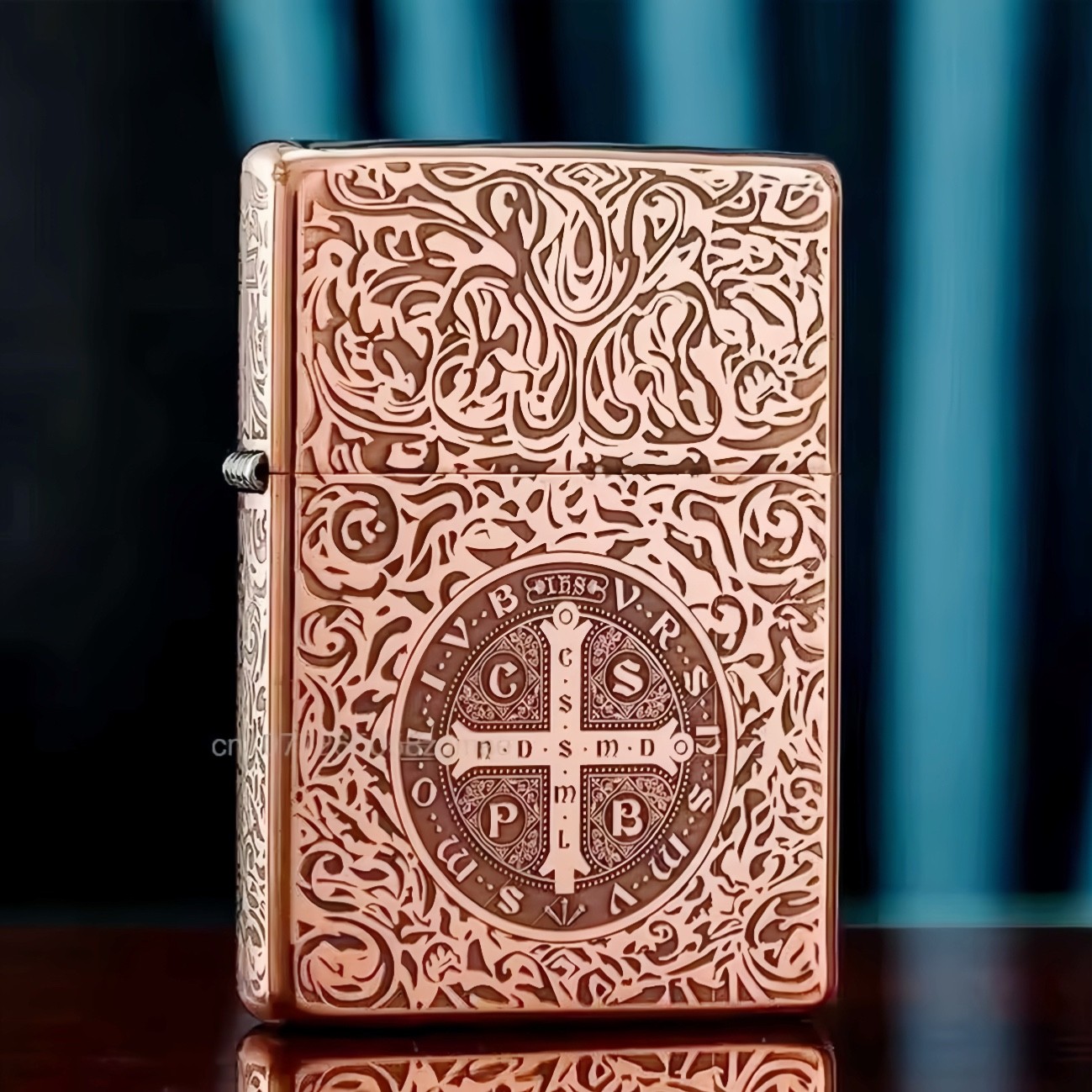 ZORRO 902 Red Copper Shell And Insert Constantine Deep Engraved 5-Sided Gift Box